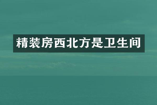 精装房西北方是卫生间