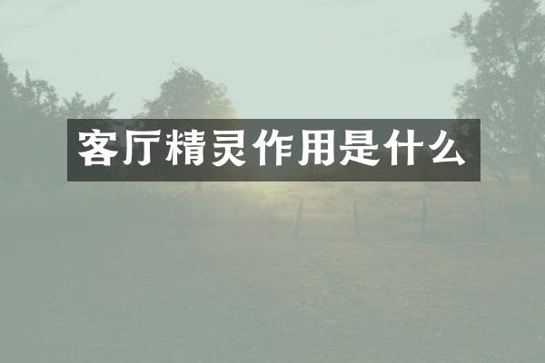 客厅精灵作用是什么