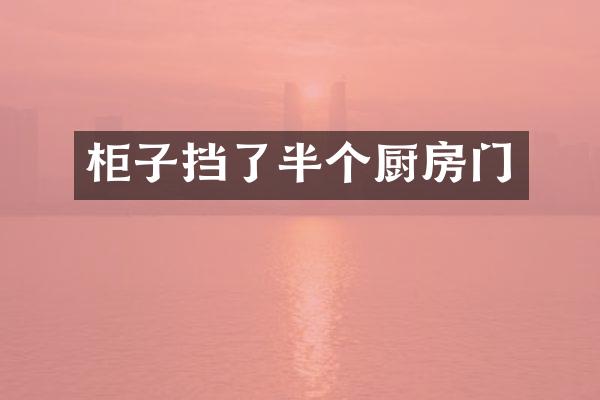柜子挡了半个厨房门