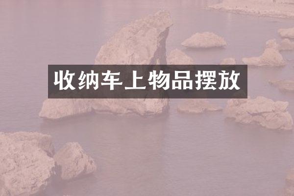 收纳车上物品摆放
