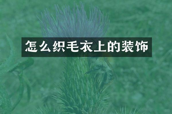 怎么织毛衣上的装饰