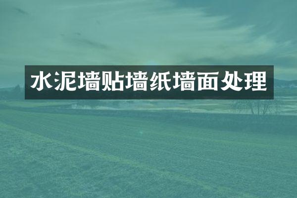 水泥墙贴墙纸墙面处理