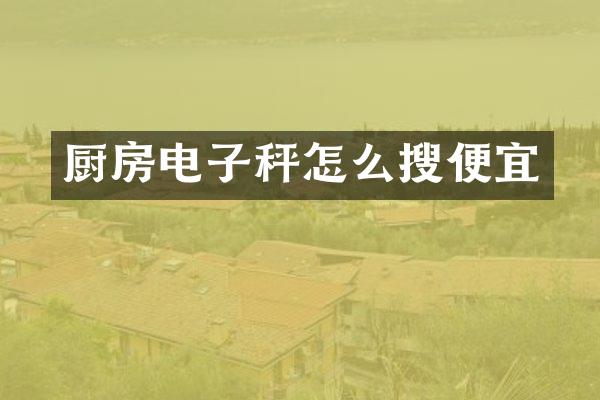 厨房电子秤怎么搜便宜