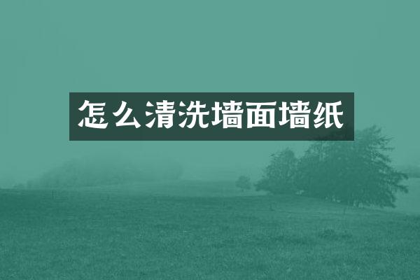 怎么清洗墙面墙纸