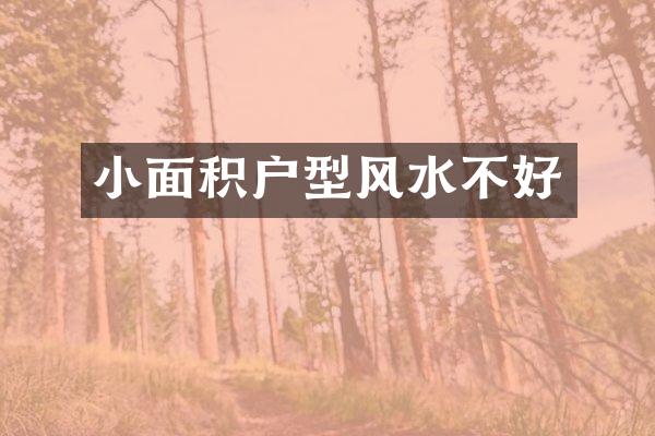 小面积户型风水不好