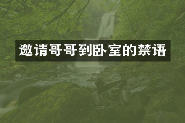 邀请哥哥到卧室的禁语
