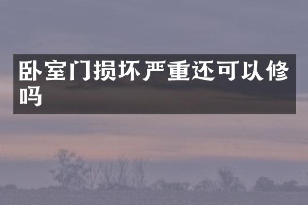 卧室门损坏严重还可以修吗