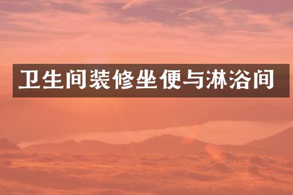 卫生间装修坐便与淋浴间