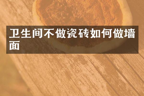 卫生间不做瓷砖如何做墙面