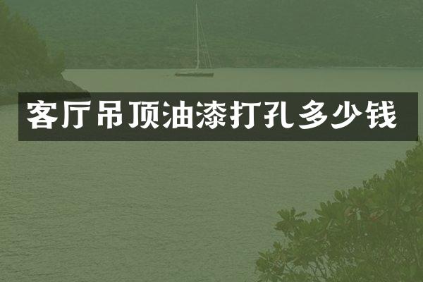 客厅吊顶油漆打孔多少钱