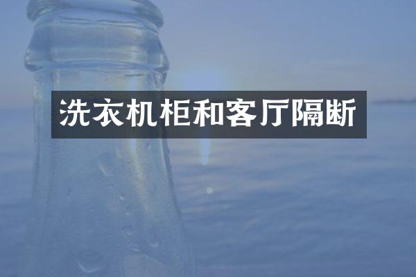 洗衣机柜和客厅隔断