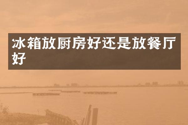 冰箱放厨房好还是放餐厅好