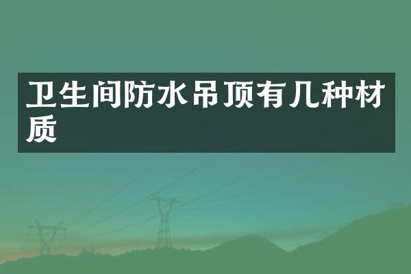 卫生间防水吊顶有几种材质