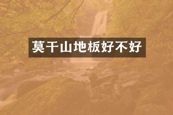 莫干山地板好不好