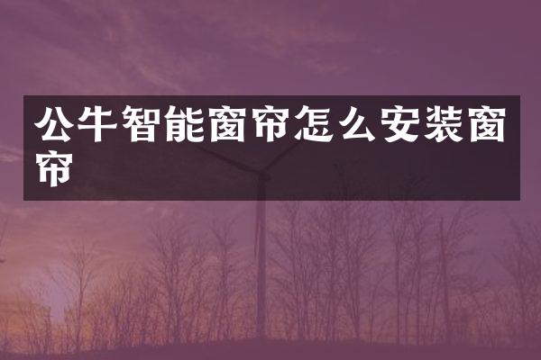 公牛智能窗帘怎么安装窗帘