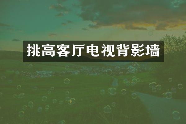 挑高客厅电视背影墙