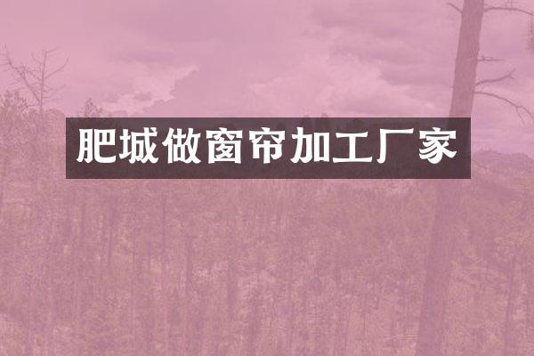 肥城做窗帘加工厂家