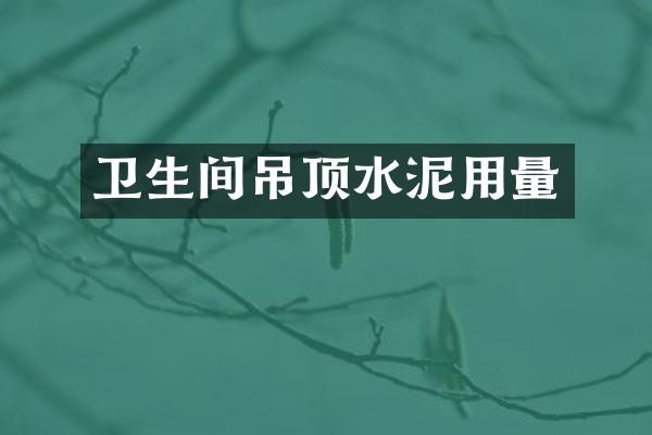卫生间吊顶水泥用量