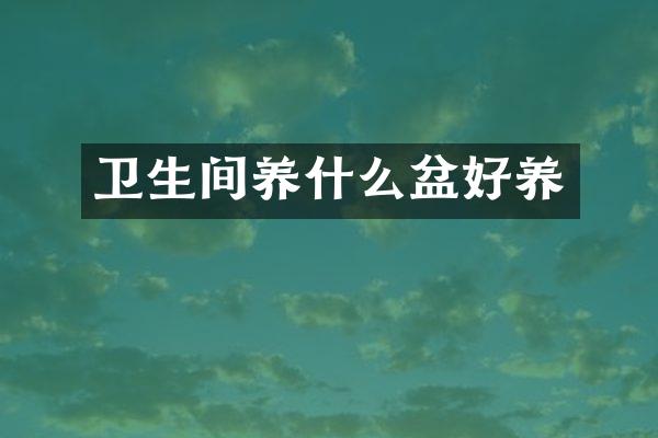 卫生间养什么盆好养