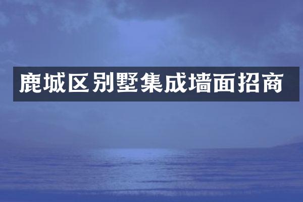 鹿城区别墅集成墙面招商