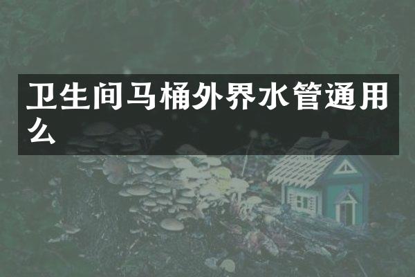 卫生间马桶外界水管通用么