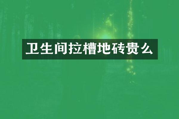 卫生间拉槽地砖贵么