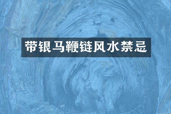 带银马鞭链风水禁忌