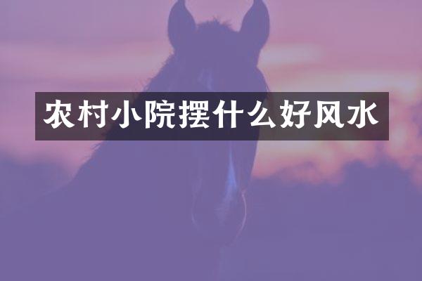 农村小院摆什么好风水