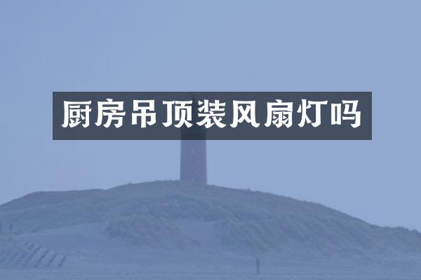 厨房吊顶装风扇灯吗