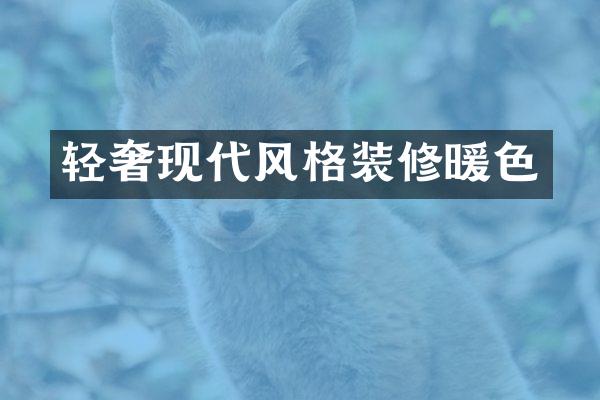 轻奢现代风格装修暖色