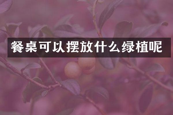餐桌可以摆放什么绿植呢