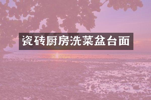 瓷砖厨房洗菜盆台面