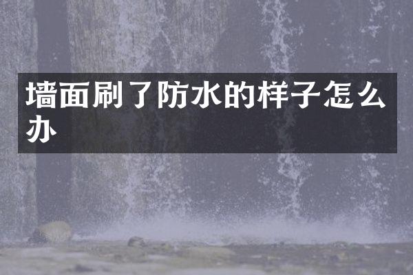 墙面刷了防水的样子怎么办