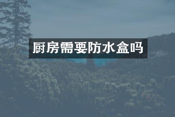 厨房需要防水盒吗