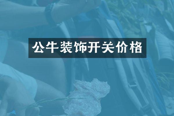 公牛装饰开关价格