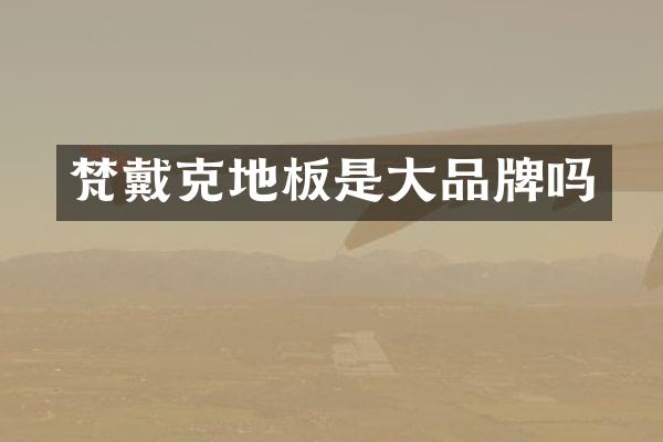 梵戴克地板是大品牌吗