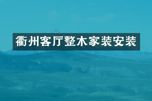 衢州客厅整木家装安装