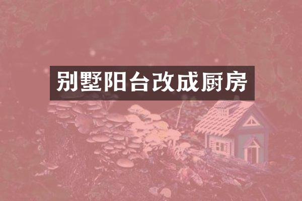别墅阳台改成厨房