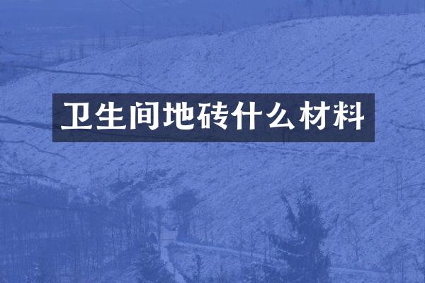 卫生间地砖什么材料