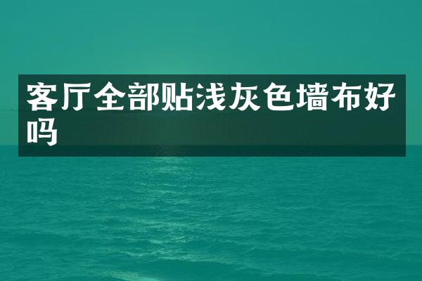 客厅全部贴浅灰色墙布好吗