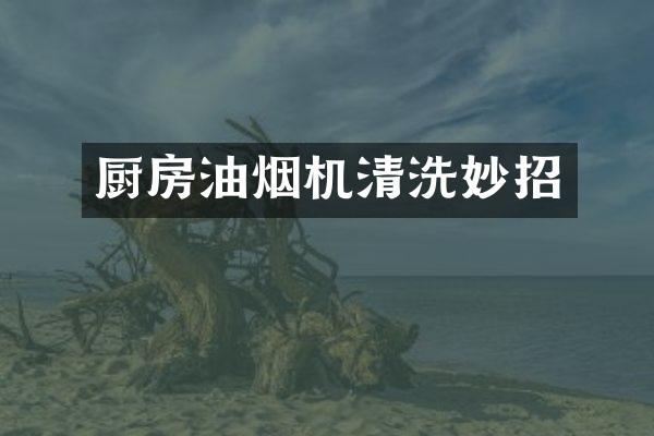厨房油烟机清洗妙招