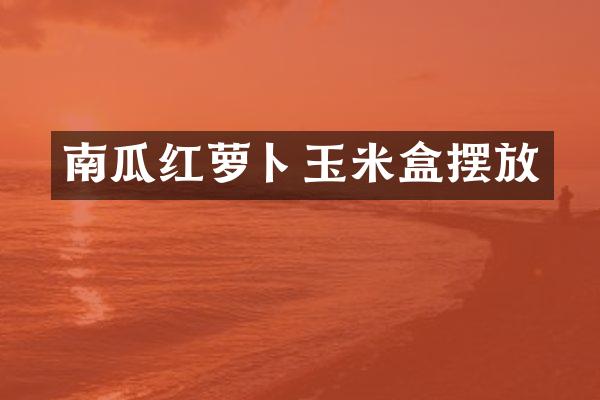 南瓜红萝卜玉米盒摆放