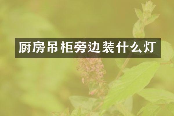 厨房吊柜旁边装什么灯
