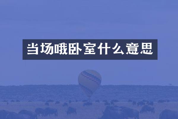 当场哦卧室什么意思