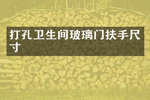 打孔卫生间玻璃门扶手尺寸
