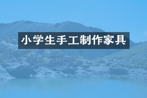 小学生手工制作家具