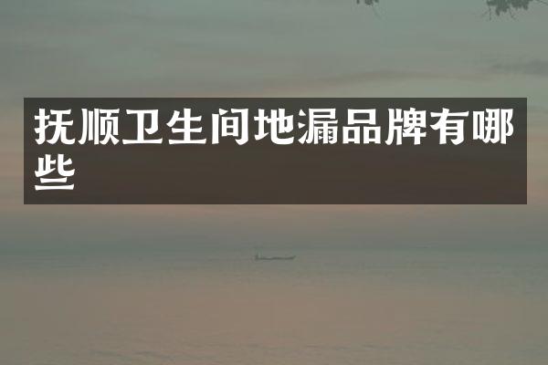 抚顺卫生间地漏品牌有哪些