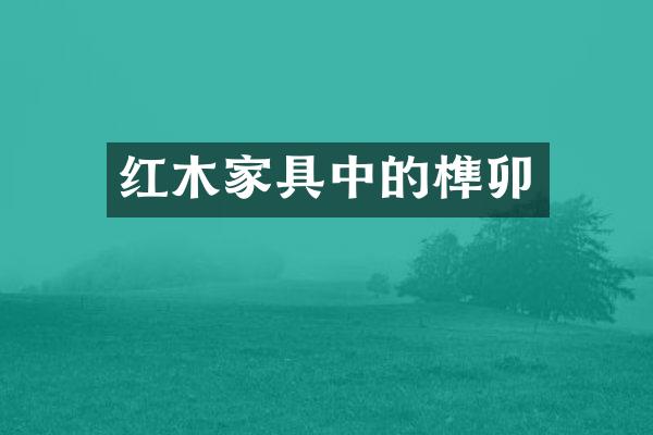 红木家具中的榫卯