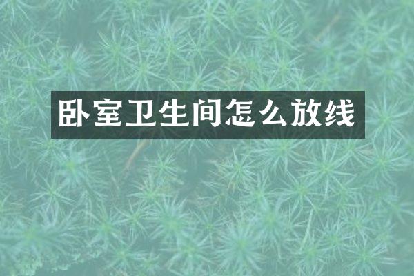 卧室卫生间怎么放线