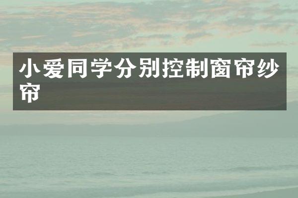 小爱同学分别控制窗帘纱帘